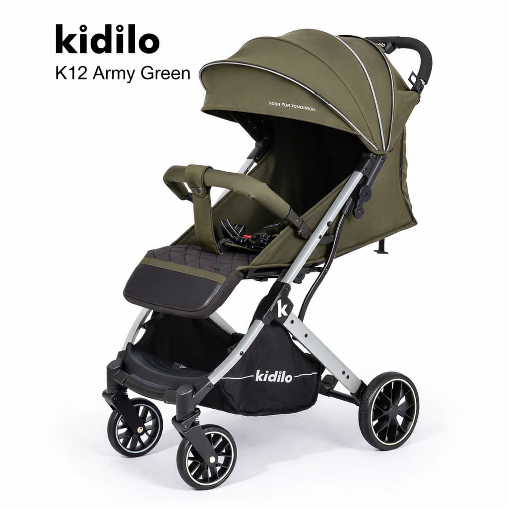 Poussette Valise Air Travel KIDILO K12 très légère et pratique VERT ARMY