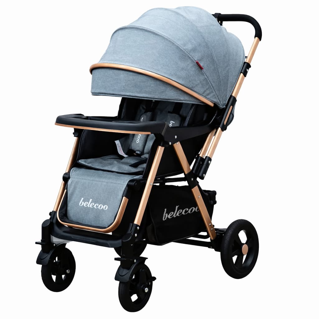 Poussette Réversible BELECOO 511 – Confort Evolutif de la Naissance à 3 ans