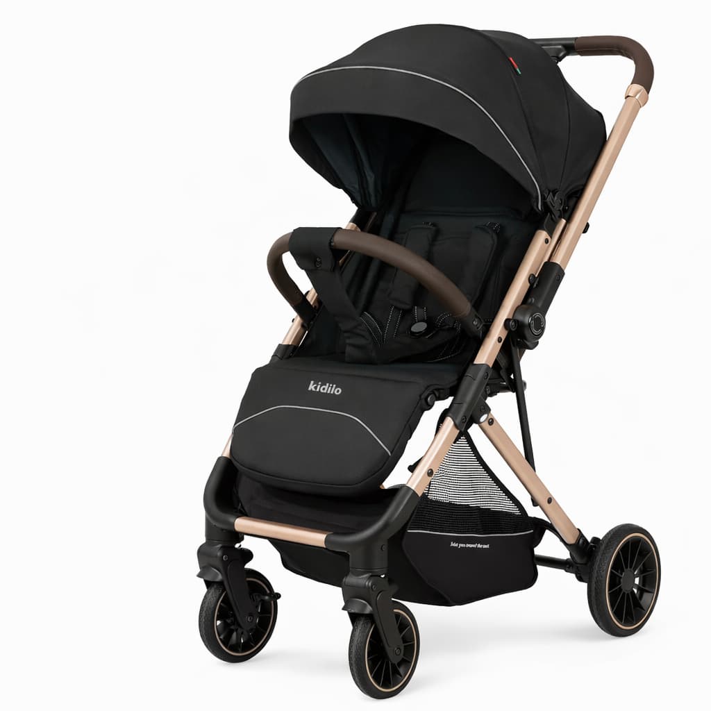 Poussette valise KIDILO 6530 MINI Air Travel & réversible noir