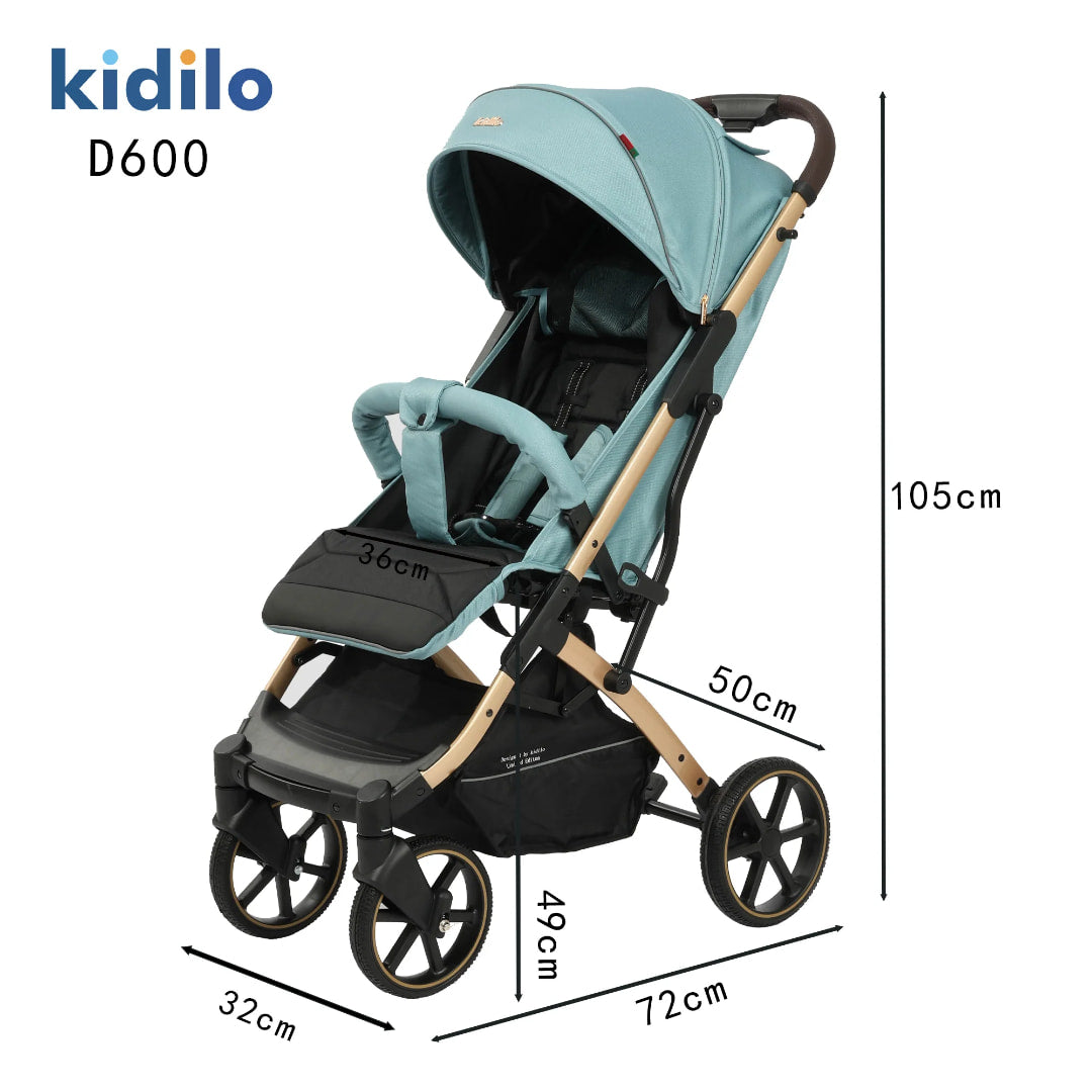 Poussette valise KIDILO D600 – légère, compacte et confortable BLUE