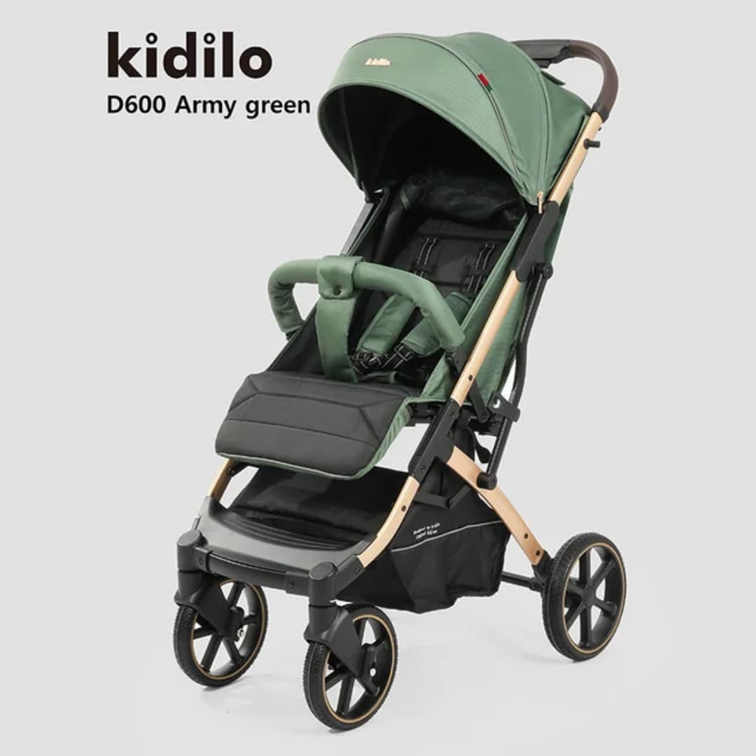 Poussette valise KIDILO D600 – légère, compacte et confortable GREEN