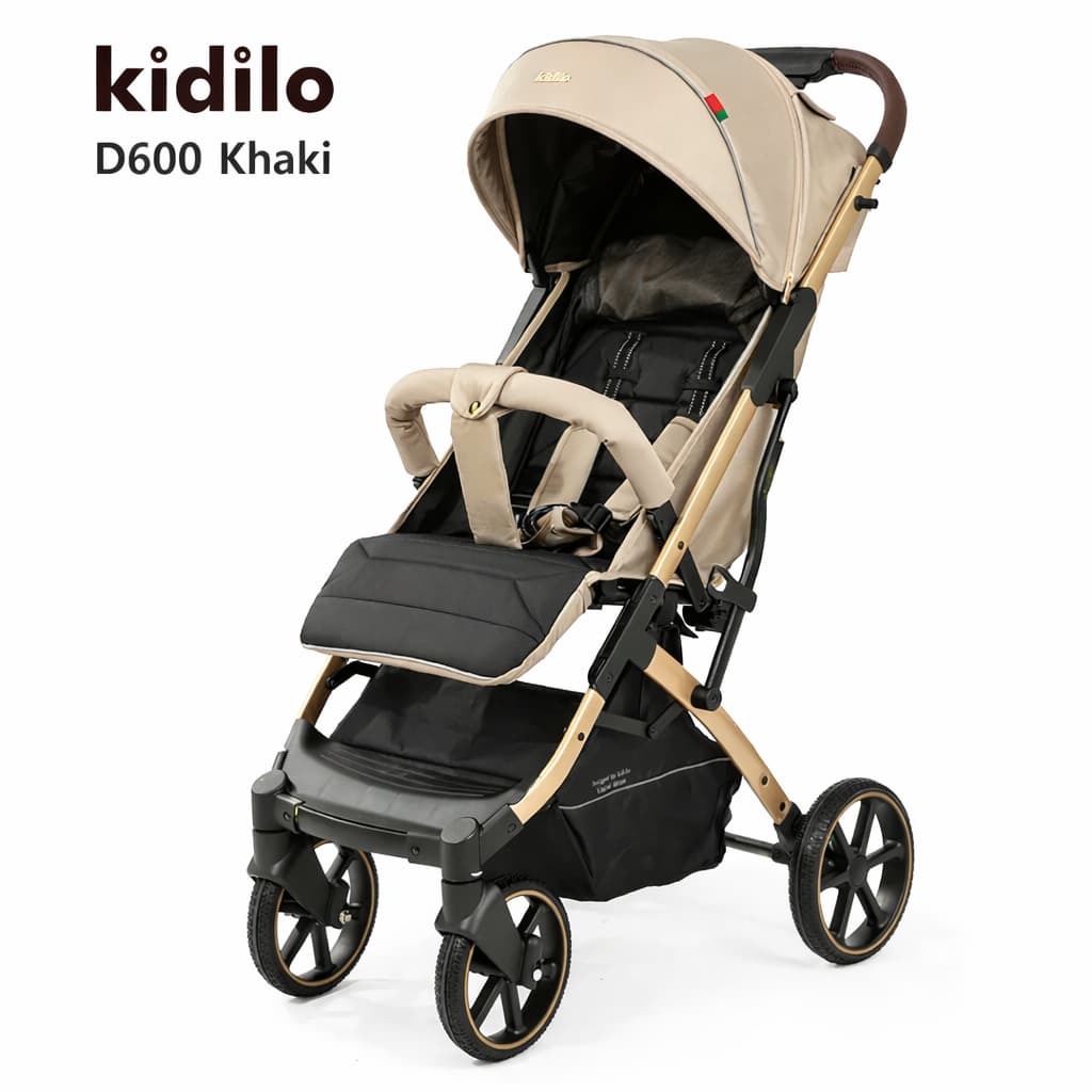 Poussette valise KIDILO D600 – légère, compacte et confortable KHAKI