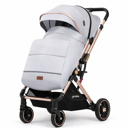 Poussette valise Air Travel POPYPAPA D8T réversible – compacte et pratique GRIS