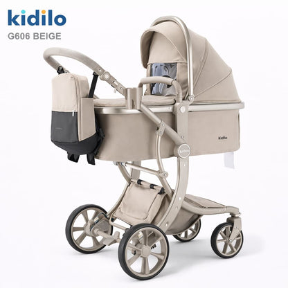 Poussette combinée 2-en-1 KIDILO G606 beige