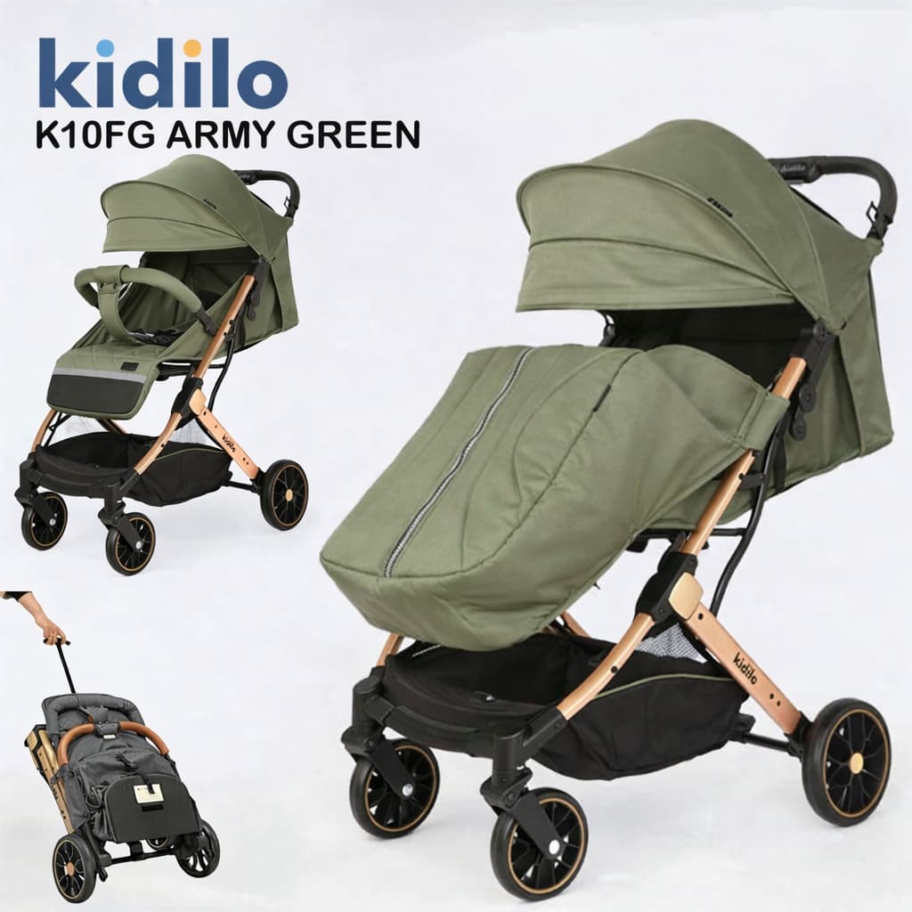 Poussette Valise KIDILO K10FG Noir Ultra-Légère Voyage