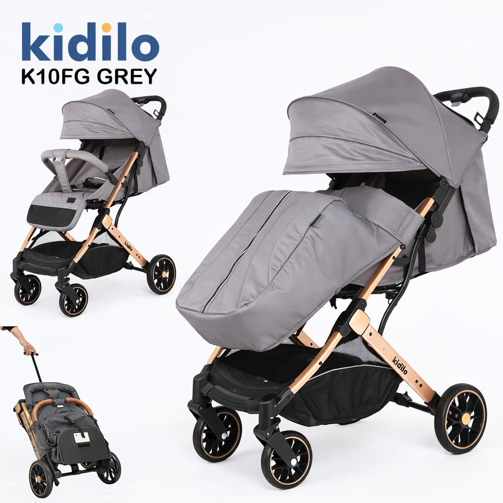 Poussette Valise KIDILO K10FG Noir Ultra-Légère Voyage