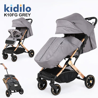 Poussette Valise KIDILO K10FG Noir Ultra-Légère Voyage
