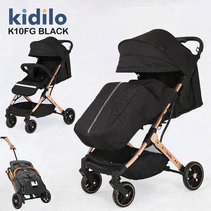 Poussette Valise KIDILO K10FG Noir Ultra-Légère Voyage
