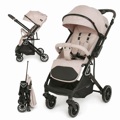 Poussette valise KIDILO beige rosé, design doux et moderne