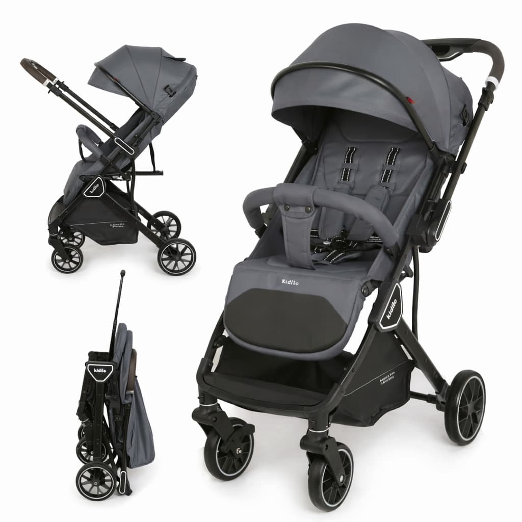 Poussette valise KIDILO grise