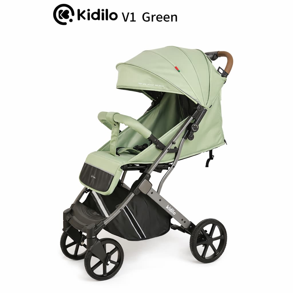 Poussette valise KIDILO V1 verte