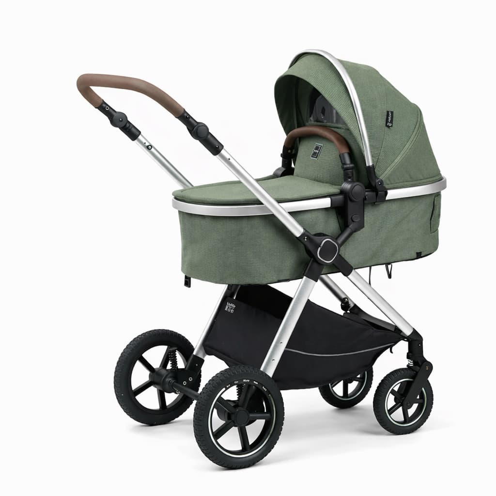 Poussette combinée 2 en 1 Kidilo H2X verte 
