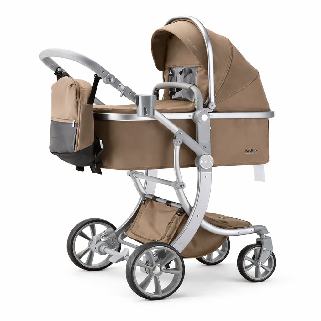 Poussette combinée 2-en-1 KIDILO G606 marron