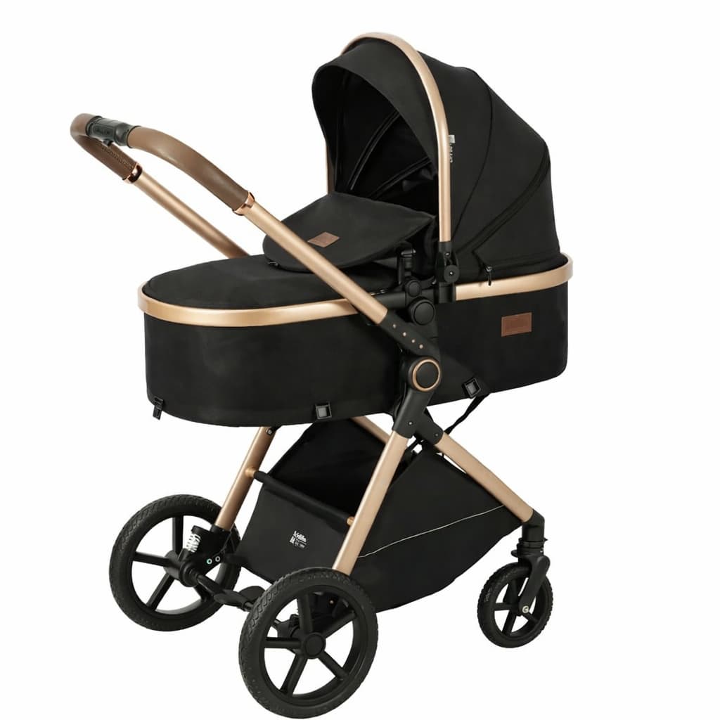 Poussette landau combinée 2-en-1 KIDILO V8G noire