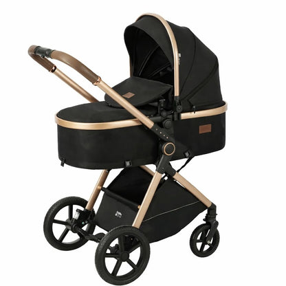 Poussette landau combinée 2-en-1 KIDILO V8G noire